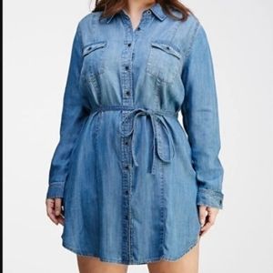 3x|Forever 21 Plus Buttoned Shirt Dress